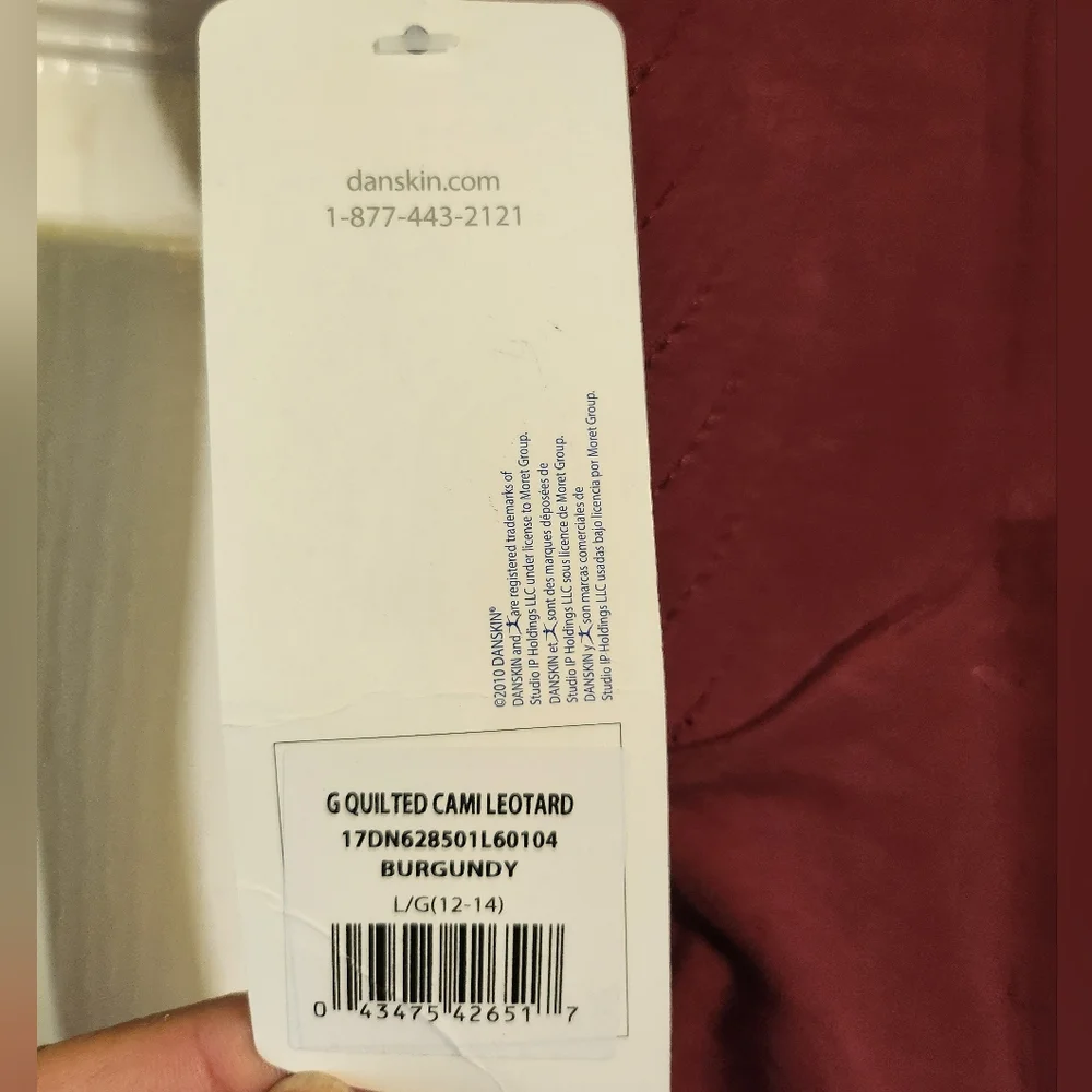 NWT Danskin Quilted Cami Ballet Leotard